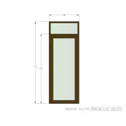 650 SERIES SINGLE FRENCH DOOR WITH TRANSOM